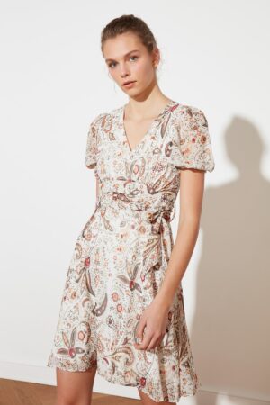 Trendyol Multi Color Belted Woven Dress