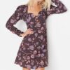 Trendyol Multi Color Decollete részletesen szőtt ruha