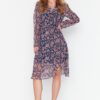 Trendyol Multi Color Double Breasted Neck Woven Woven Dress