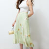 Trendyol Multi Color Floral Pattern Pleated Satin Fabric Maxi Length Woven Skirt