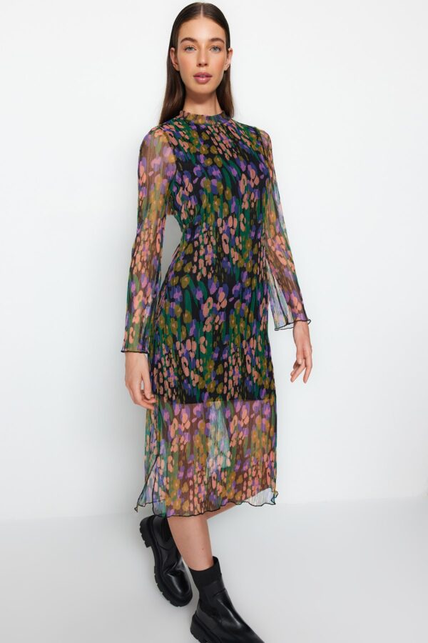 Trendyol Multi Color rakott szövet mintás műszak/sima bélelésű