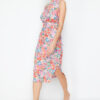 Trendyol Multi-Colored Fitted One-Shoulder Asymmetrical Gather Detailed Knitted Midi Pencil Dress