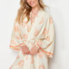 Trendyol Multi-Colored Galaxy Pattern Viscose Woven Dressing Gown