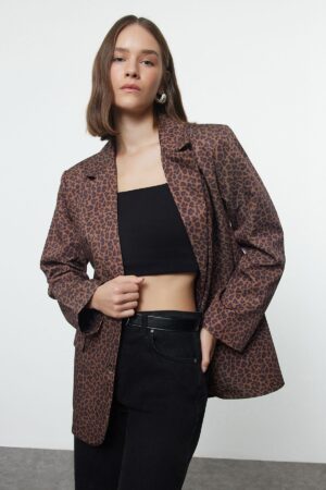 Trendyol Multicolor Leopard Woven Blazer Jacket