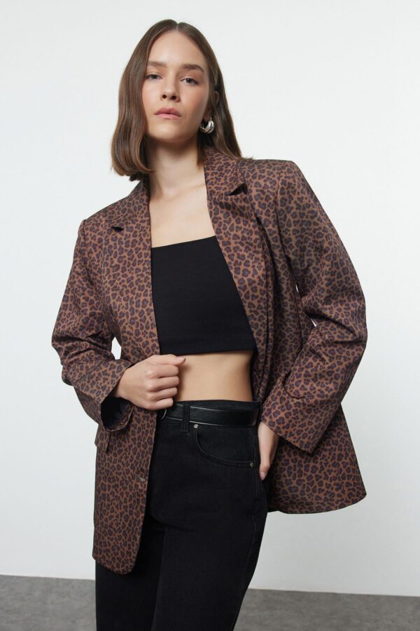 Trendyol Multicolor Leopard Woven Blazer Jacket