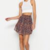 Trendyol Multicolor Lined Flounce Chiffon Mini Woven Skirt