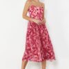 Trendyol Multicolored A-Line Lined Corset Detailed Woven Tulle Elegant Evening Dress