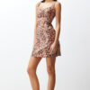 Trendyol Multicolored Floral Print A-line Mini Woven Dress