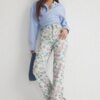 Trendyol Multicolored Floral Print High Waist Wide Leg Jeans