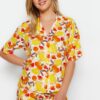 Trendyol Multicolored Fruit Printed Viscose Shirt-Shorts