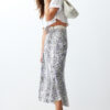 Trendyol Multicolored Leopard Patterned Viscose Fabric Midi Woven Skirt