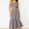 Trendyol Multicolored Patterned Flared Maxi Length Woven Skirt