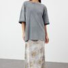 Trendyol Multicolored Satin Patterned Woven Skirt