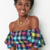 Trendyol Multicolored Square Collar Blouse