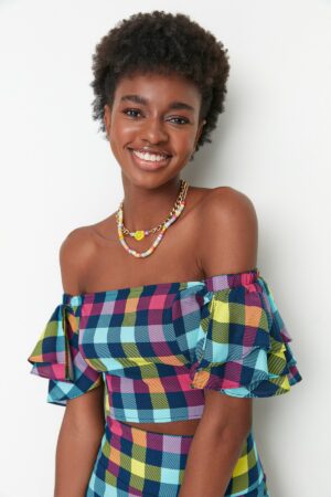 Trendyol Multicolored Square Collar Blouse