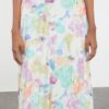 Trendyol Multicolored Woven Rose Pattern Oversize Pleated Skirt