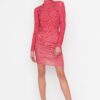 Trendyol Multicolored Zebra Patterned Knitted Short Elegant Evening Dress