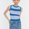 Trendyol Navy Blue Color Block Knit Blouse