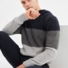 Trendyol Navy Blue Hooded Regular Fit Wool Knitted Sweater