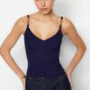 Trendyol Navy Blue Knitwear Blouse with Accessory Detail