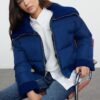 Trendyol Navy Blue Knitwear Detailed Water Repellent Puffer Jacket