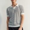 Trendyol Navy Blue Limited Edition Relaxed Short Sleeve Polo Neck Knitwear T-shirt