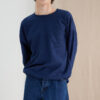 Trendyol Navy Blue Oversize/Wide Cut Textured Collar Detailed Sweatshirt