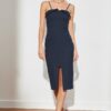 Trendyol Navy Blue Pocket és rés részlet ruha