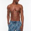 Trendyol Navy Blue Printed Standard Size Swim Shorts