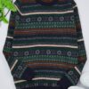 Trendyol Navy Blue Slim Wool Crew Neck Ethnic Knitwear Sweater
