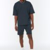 Trendyol Navy Blue Tracksuit Set Oversize Text Embroidered 100% Cotton