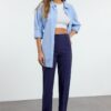 Trendyol Navy Blue egyenes szabású