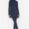 Trendyol Navy Blue hosszú ujjú Performance kötött 4 részes fürdőruha szett TTCSS22CF0012