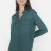 Trendyol Oil Double Pocket Woven Shirt
