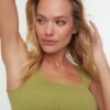 Trendyol Oil Green Seamless/Seamless Bralette Knitted Bra