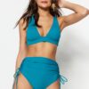Trendyol Oil Tunnel High Waist Bikini Bottoms With Regular Legs