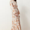 Trendyol Orange Floral Belted Woven Dress