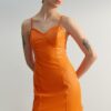 Trendyol Orange Mini Woven Piping Detailed Woven Dress