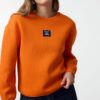 Trendyol Orange Reaxed/Relaxed Fit Slogan Printed Thick Polar Fleece Knitted Sweatshirt