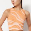 Trendyol Orange Seamless/Seamless Halter Neck Sport Blouse