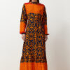 Trendyol Orange Shawl Patterned Woven Dress