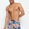 Trendyol Orange Standard Size Tropical Printed Swimsuit Sea Shorts