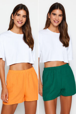 Trendyol Orange-Very Colorful 2-Pack Woven Shorts