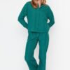 Trendyol Pajama Set - Grün - Unifarben