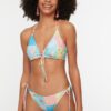 Trendyol Patchwork mintás nyakkendő részletesen kidolgozott bikini alsó