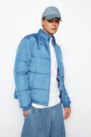 Trendyol Petrol Regular Fit víz- és szélálló puffer télikabát