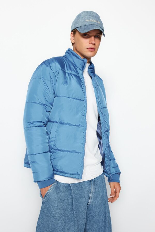 Trendyol Petrol Regular Fit víz- és szélálló puffer télikabát