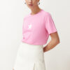 Trendyol Pink 100% Cotton Star Printed Regular/Normal Pattern Crew Neck Knitted T-Shirt