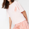 Trendyol Pink 100% Cotton Zebra Printed Shorts Knitted Pajama Set
