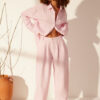 Trendyol Pink 100% Linen High Waist Barrel Trousers
